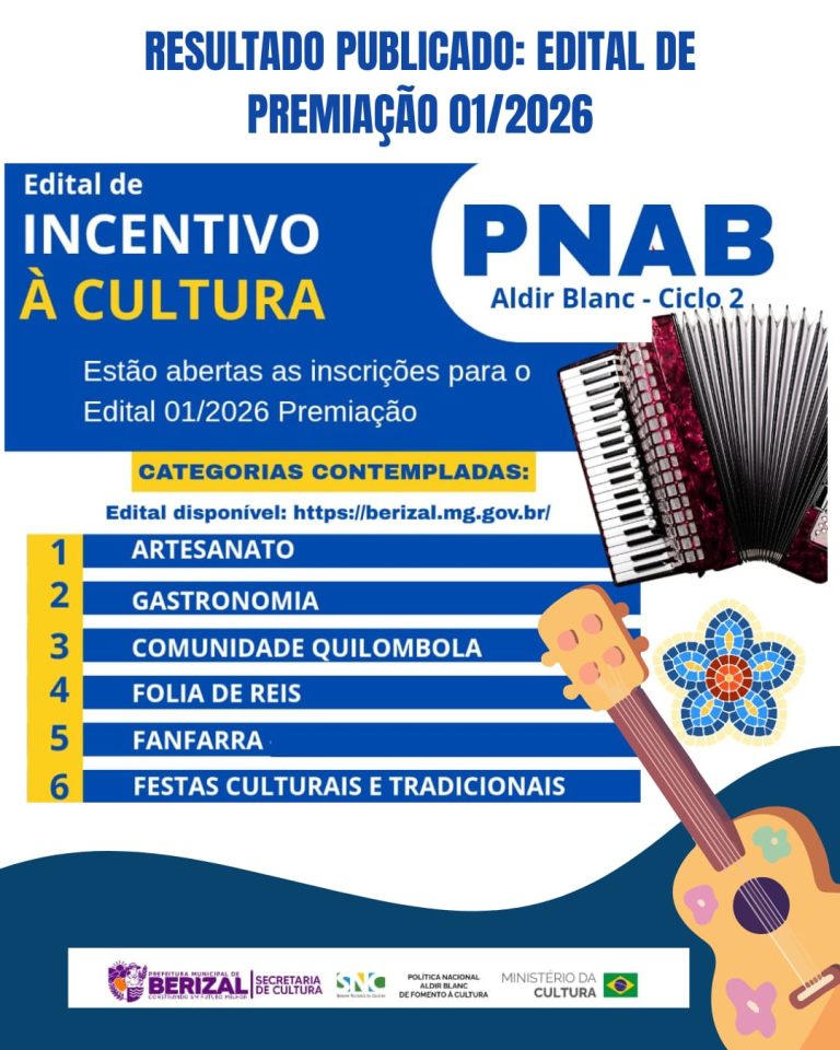 Resultado Disponível! Edital de Premiação para Agentes Culturais – PNAB